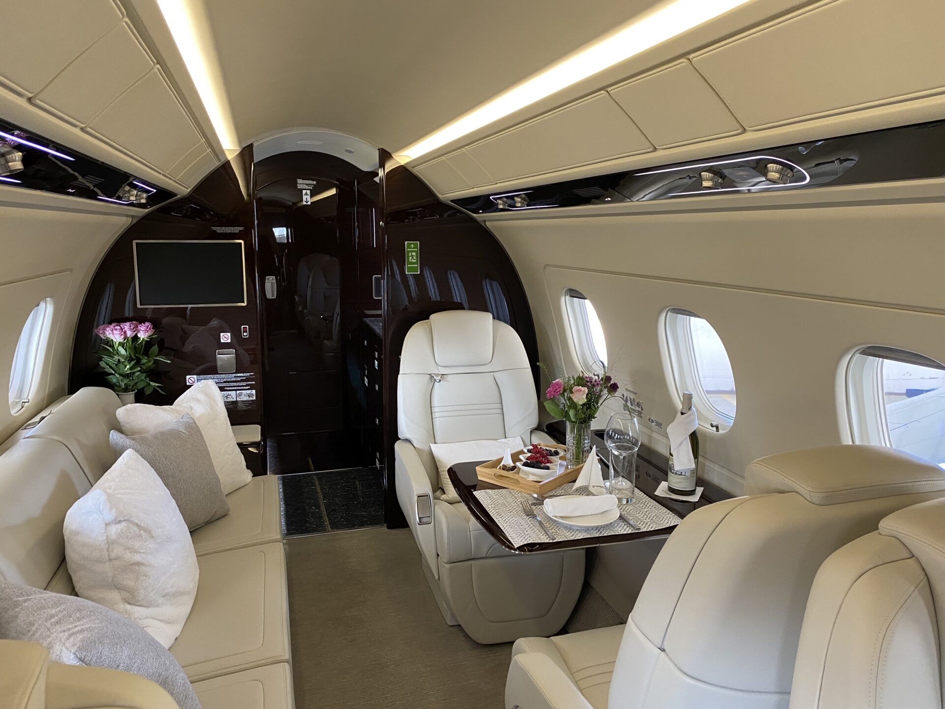 Kabine im Privatjet